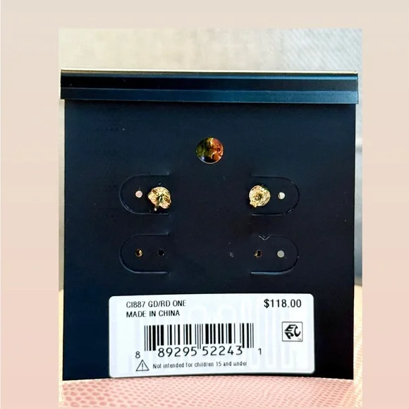 NEW Coach Strawberry Stud Earrings - Picture 2 of 4